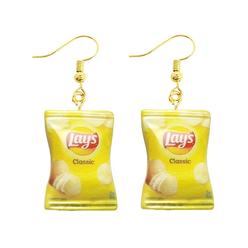 Lays Acrylic Chips Earrings.💛